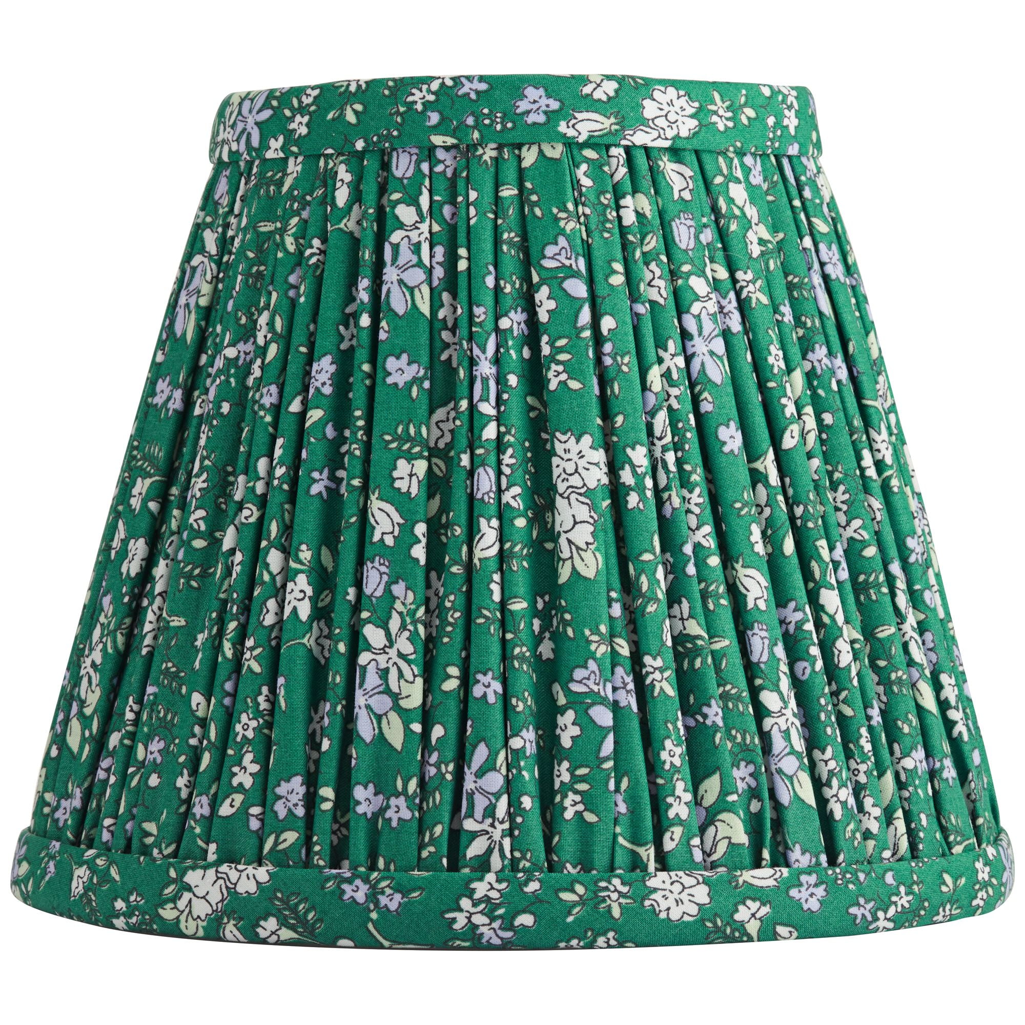 Springcrest 3 1/2" Top x 6" Bottom x 5" High x 5" Slant Print Lamp Shade Replacement Set of 6 Green Violet Floral Clip On Candelabra