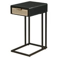 thumbnail image 5 of Amherst 1-drawer Radio Weave Cane Metal Side Table Black, 5 of 9