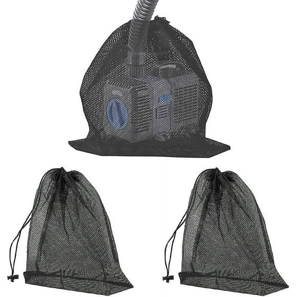 3 Pcs Pump Filter Mesh Bag Pump Filter Bag With Drawstring Water Bag Pump Barrier Bag For Pond Filter (40*30cm/45*45cm)