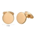 thumbnail image 3 of Yoursfs Brushed Gold French Tuxedo Shirt Cufflinks For Men Stainless Steel Classic Personalized Cufflinks, 3 of 5