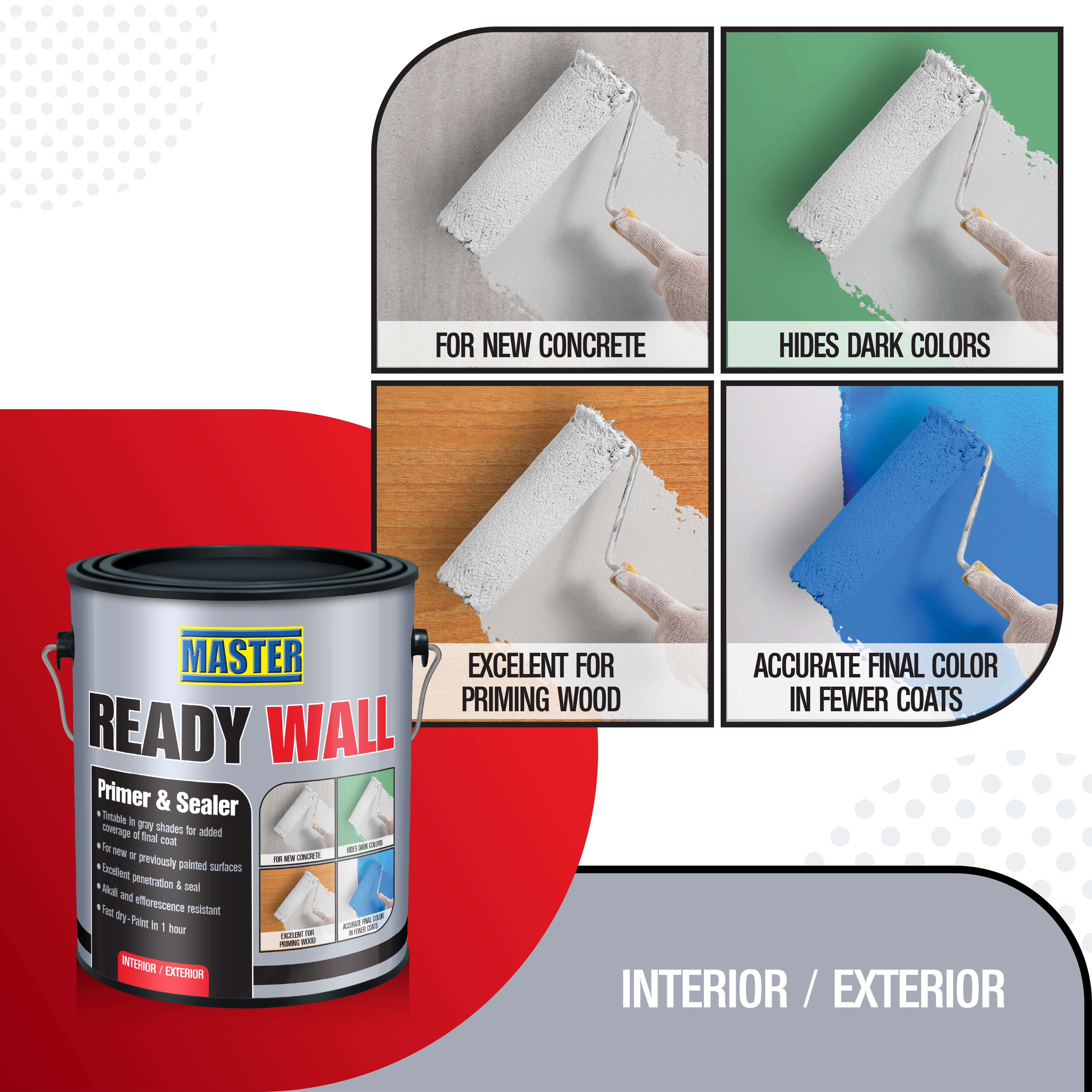 Master Paints Ready Wall Primer and Sealer, 1 gl