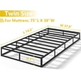 thumbnail image 2 of Box Spring Twin Bed Bases, 7 Inch High Metal Twin Box Spring Only, Heavy Duty Mattress Foundation with Fabric Cover, Easy Assembly, Quiet Noise Free, Non Slip, Black, 2 of 7