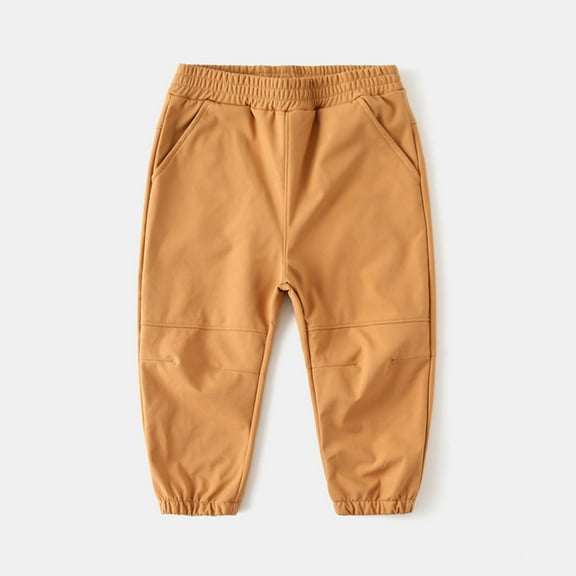 Delliss Toddlers Boys Waterproof Trendy Fleece Lined Snow and Rain Hiking Cargo Pants