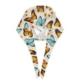 thumbnail image 3 of Kdxio Butterflies Pattern Turban Hat for Women Men Comfortable Adjustable Cleaning Working Cap with Sweatband, 3 of 8