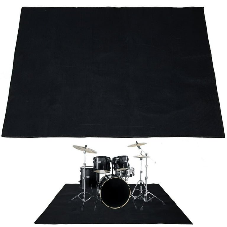 FRIKE Non Slip Soundproof Drum Mat Thickened Rectangle Carpet Professional  Musical Instrument Bass Drum Snare Blanket Electronic Drum Kit Rugs(Size:80