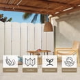 thumbnail image 5 of 8 Panels Room Divider 6 FT Tall Weave Fiber Privacy Screen Freestanding Double Hinged Folding Screen Extra Wide Room Dividers for Patio Privacy, Off White, 5 of 8