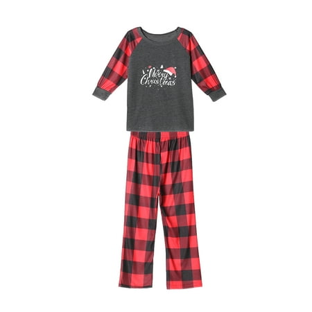 

Urobanpeeg Christmas Family Matching Set Plaid Boys Girls Baby Romper Pajamas