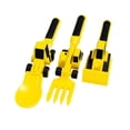 thumbnail image 2 of 2x Pala, tenedor, , cubiertos, vajilla, juego de 3, coche para niños, kits de utensilios innovadores, sin BPA, para cenar, cocinar, niños, bebé Soledad Bulldozer de niños vajilla, 2 of 9