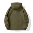thumbnail image 4 of WTOBBY Ladies' Loose Comfortable Windproof Waterproof Fashion Outdoor Jacket, Designed for Hiking, Travel, and Breathable Comfort,Army Green L, 4 of 6