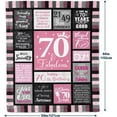 thumbnail image 2 of 70th Birthday Gifts for Women Blanket,70th Birthday Decorations for Women Men, 70th Birthday Gifts, Best Gifts for 70 Year Old Woman, Happy 70th Birthday Ideas Throw Blanket 60"x50", 2 of 6