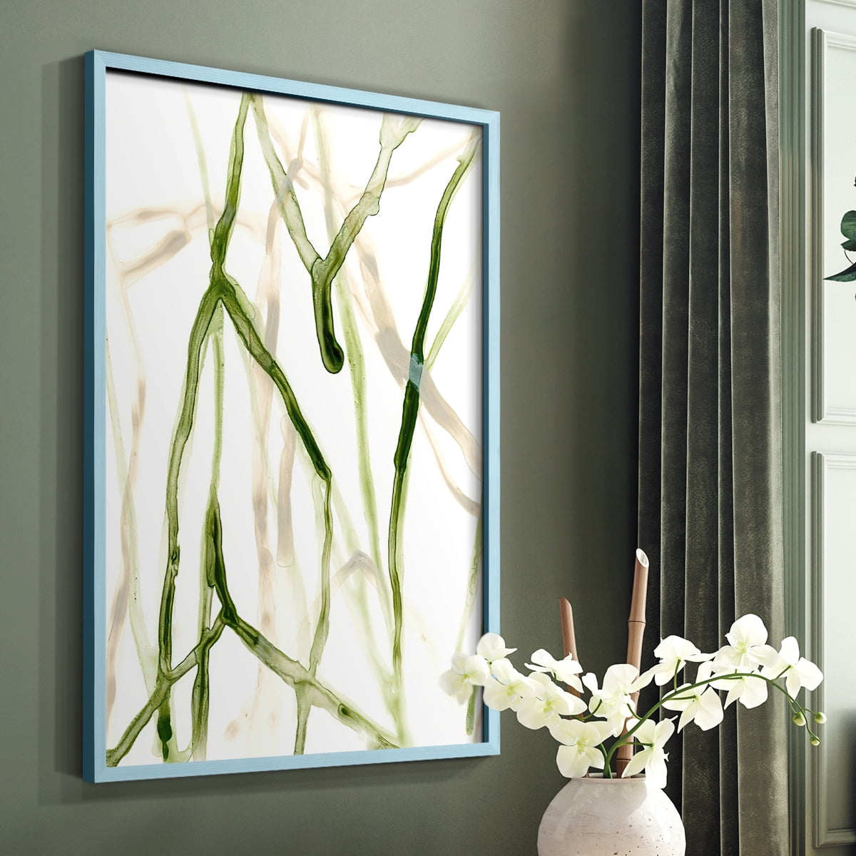 Runnel VII in Blue Solid Wood 8 x 10 Framed Print