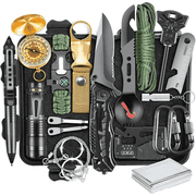 TEIPUERY Survival Kit, Gifts for Men Dad Husband, Emergency Survival Gear and Equipment 19 in 1, Fishing Hunting Birthday for Men, Camping Accessories, Cool Gadget, Camping Essentials
