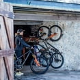 thumbnail image 4 of Zshan Bike Wall Mount, Mountain Bike Parking Buckle, Portable Creative Wall Mounted Bike Parking Lock, Floor Bike Rack, Dorm, Apartment, Garage, Indoor Outdoor Garage, L Green, 4 of 5