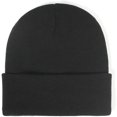 thumbnail image 6 of Girls Ladies Winter Warm Knitted Hat Satin Silk Lined Cable Knit Beanie Chunky Slouchy Skull Cap Ski Outdoor for Men Women, Black, 6 of 6