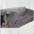 thumbnail image 6 of Cherry Blossom Soft Flannel Fleece Throw Blanket, Japanese Nature Inspired Sakura the of Renewal and Hope, Cozy Plush for Indoor and Outdoor Use, 60" x 80", Blue Grey Green and Pink, by Ambesonne, 6 of 6