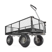 Gorilla Carts Steel Utility Cart Heavy-Duty Wagon - 4 Cu Ft, 800 lb, Black — Residential Use, Standard Application
