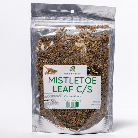Herb To Body Mistletoe leaf C/S | Cut & Sifted | Viscum Album | 4oz
