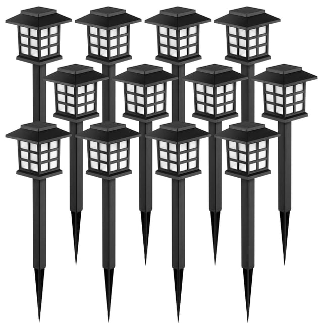 Luces solares para exteriores GIGALUMI, 12 unidades, LED, impermeables