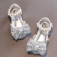 thumbnail image 5 of LNMQLPDBS Baby Dress Shoes Fashion Girls Sandals with Big Shining Bowknot Decoration Cute Dress Dance Show Princess Shoes with Pearl Buckle Girls Summer Shoes for Wedding and Outdoor, 5 of 8