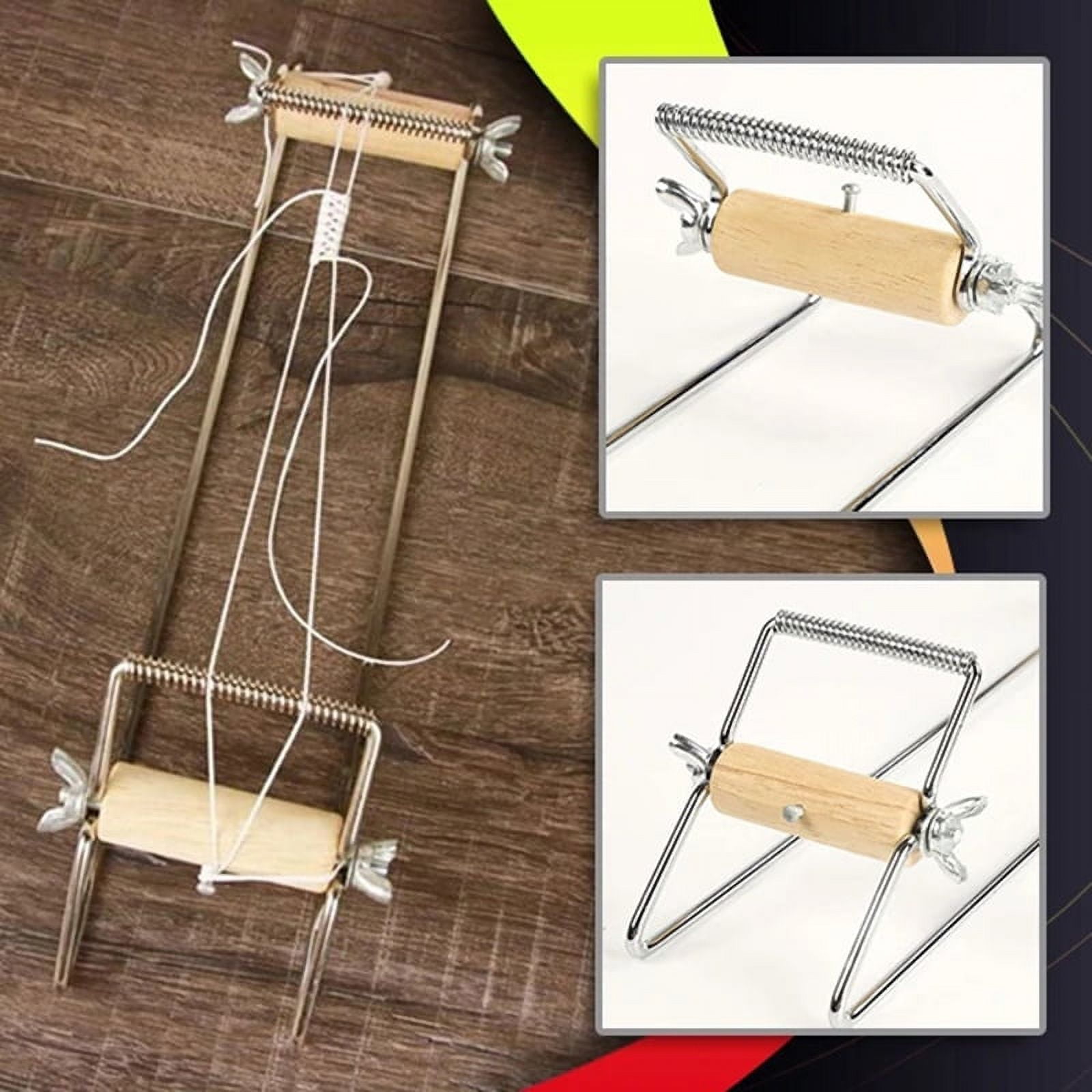Fly Sunton Braided Rope Holder Bead Weaving Machine Hand String Bead Threader DIY Wood Weaving Beading Loom Kit for Jewelry Bracelet Handmade Knitting Machine