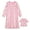 Pink Macaron, variant on Kids Girl and Doll Matching Nightgown Set, Long Sleeve Soft Flannel Sleep Dress - Blue Tie Dye