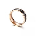 thumbnail image 5 of 6mm Spinner Roman Numerals Rose Gold Band Rings Women Stainless Steel Ring Sz6-9, 5 of 6