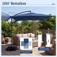 thumbnail image 4 of Gymax 8 x 8 FT Offset Cantilever Patio UmbrellaSquare Hanging Outdoor Market Umbrella Outdoor Navy, 4 of 7
