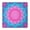 Pink Blue Tie, variant on Orange Purple Blue Tie Dye Mandala Pattern Square Fitted Tablecloth with Elastic Edge,Square Table Cover,Washable Elastic Table Cover for Home Kitchen Party Decor 34"x34"