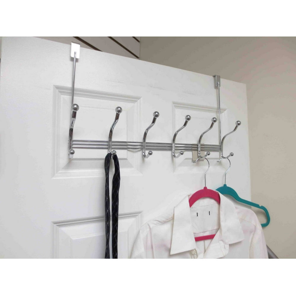 Home Basics 6 Hook overtheDoor TriBar Hanging Rack