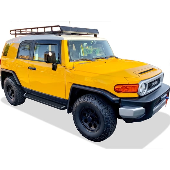 APS Black iRunning Boards Fit 2007-2014 Toyota FJ Cruiser Rocker Panel Mount