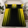 thumbnail image 2 of Feelyou Yellow Stripes Ombre Full Size Sheets, Teens Abstract Lines Bed Sheets, 4-Piece, 2 of 7