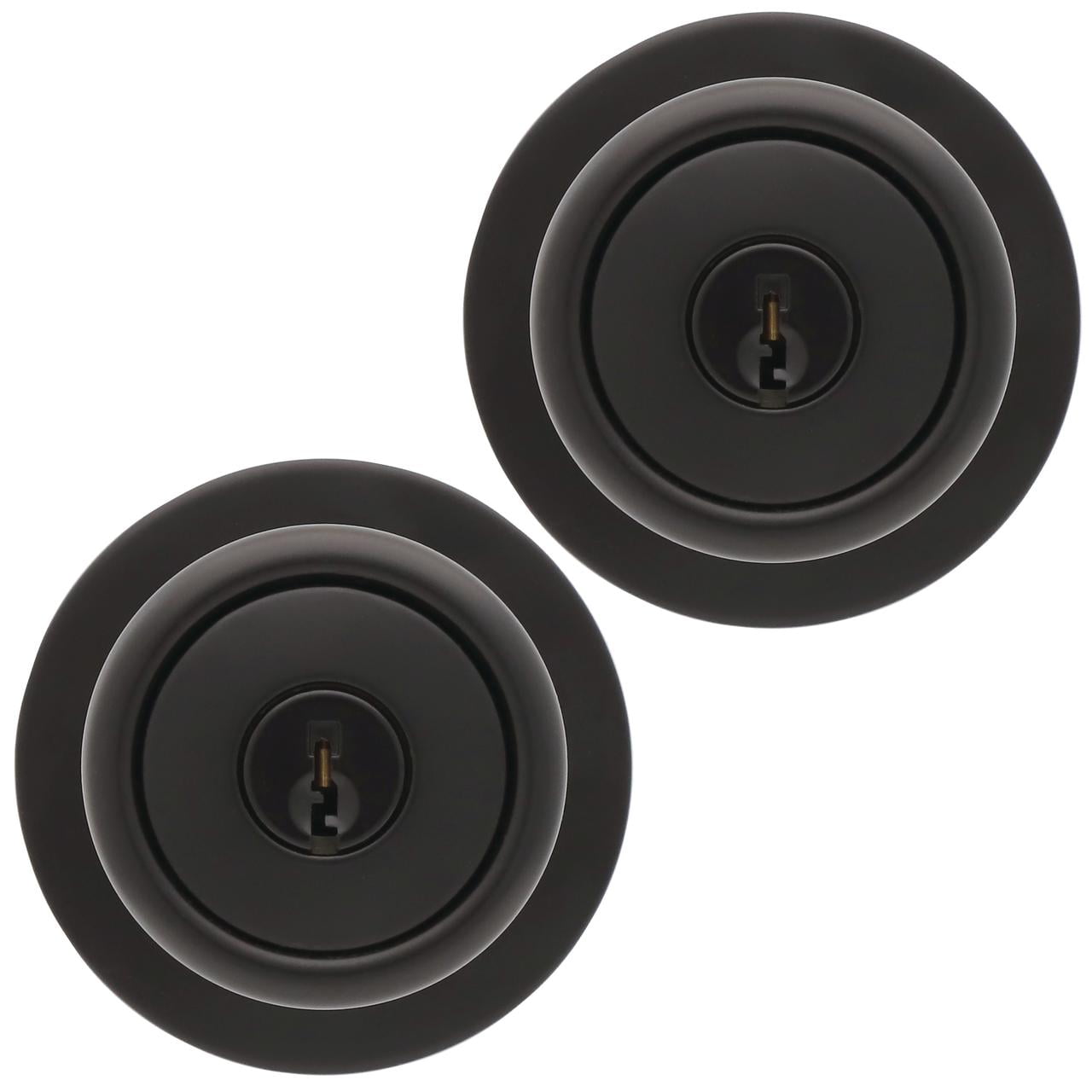 Lokhaus Keyed Entry Tulip Doorknob Matte Black 2 Count