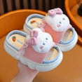 thumbnail image 3 of Luogg Girls Slippers For Kids Soft Linen Slides Sole Comfortable Indoor Outdoor Casual Home Slippers For Toddler And Little Girls kids slippers for girls Size 25, 3 of 3