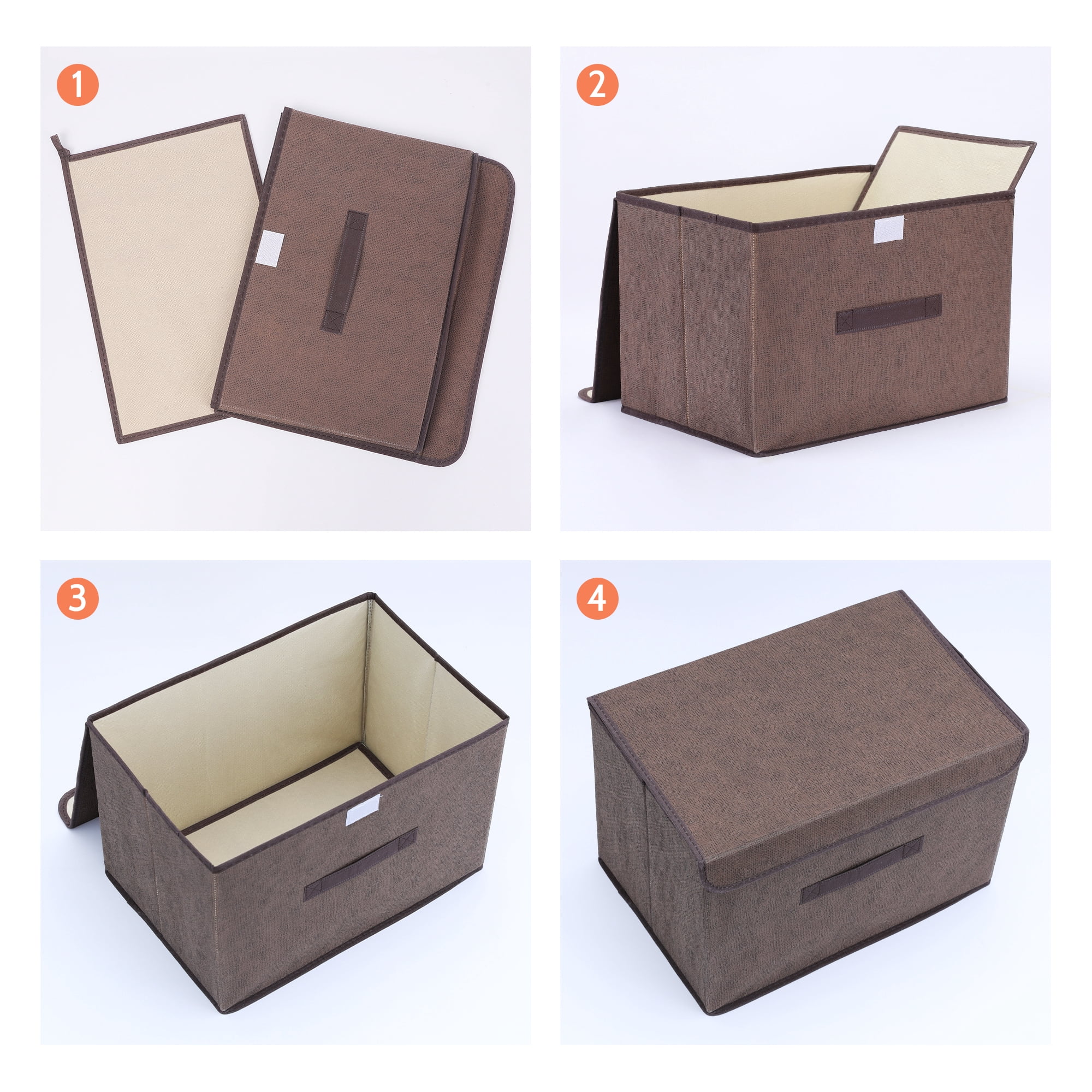 Unique Bargains 1 Pack Clothes Storage Bags Moving Bags Coffee 14.2*9.1*9.4in