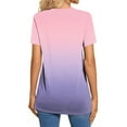 thumbnail image 3 of ATENAR Womens Shirts Short Sleeve Casual Shirts for Women V Neck Tee Pink S, 3 of 7