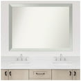 thumbnail image 7 of Amanti Art Custom Framed Wall and Bathroom Mirror (36 x 48 in.), Brushed Sterling Silver Frame, 7 of 7