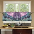 thumbnail image 4 of Yayeee Kitchen Curtains Tier Set of 2 Light Filtering 57"x24" Over Sink Window Panels, Green Night Deer, 4 of 7