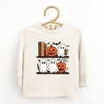 thumbnail image 2 of Halloween Bookshelf Ghosts - Toddler Long Sleeve Graphic Tee and Youth Long Sleeve Graphic T-Shirt, 2 of 13