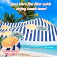 thumbnail image 6 of Dznils Printed Microfibre Beach Towels, 35" x 78", Blue Pineapple, 2 Count, 6 of 12
