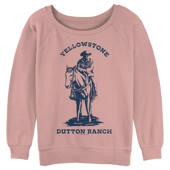 Junior's Yellowstone Blue John Dutton Riding Horse on Ranch  Sweatshirt