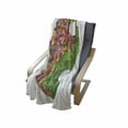 thumbnail image 4 of Ying Yang Soft Flannel Fleece Throw Blanket, Flowers and Leaves Ying Yang Floral Style Daises Sunflowers, Cozy Plush for Indoor and Outdoor Use, 70" x 90", Multicolor, by Ambesonne, 4 of 6