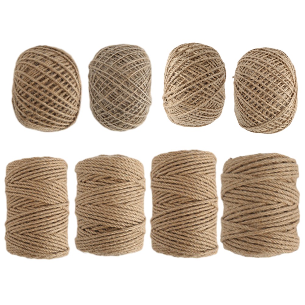 BUYISI 100M Jute Rope Home Retro DIY Craft Rope Decorative Rope Made in  Multiple Sizes