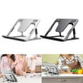 thumbnail image 2 of Yammee Adjustable & Foldable Tablet StandPortable Aluminum Holder for Laptop Tablets 7-13 inch Slim and Stable Anti-Slip, 2 of 15