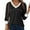 Black, variant on LEBONYARD Women's Fashionable V-Neck Drop Shoulder Pullover Tops Casual Long Sleeved Solid Colored Loose Fit Smooth Ladies Fall Outwear Blouse