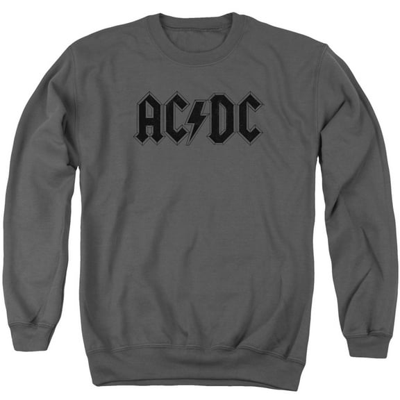 AC/DC Men's  Worn Logo Sweatshirt Charcoal