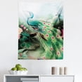 thumbnail image 1 of Peacock Tapestry, Summer Flower Fantasy Garden in Vibrant Colors Painting Effects Nature Art Print, Fabric Wall Hanging Decor for Bedroom Living Room Dorm, 5 Sizes, Green Fuchsia, by Ambesonne, 1 of 1