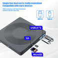 thumbnail image 5 of 6 In1 External CD/DVD Drive USB3.0 Type C CD DVD RW VCD Optical Drive with SD TF Card Reader DVD Burner for PC Laptop, 5 of 5