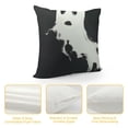 thumbnail image 4 of PRATYUS Halloween Decor Pillow Cover,Square Decorative Cute Ghost Pillow Cover for Halloween Style Decor,Cover Only 20x20in, 4 of 5