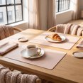 thumbnail image 2 of REGALWOVEN 6 Pack Faux Leather Placemats for Kitchen Dining Table Decor Washable Heat Resistant Table Placemats Wipeable Table Mat Apricot 17*12in, 2 of 4