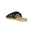 thumbnail image 3 of Women Leatherette Open Toe Caged Espadrille Slide Sandal 18475, 3 of 6
